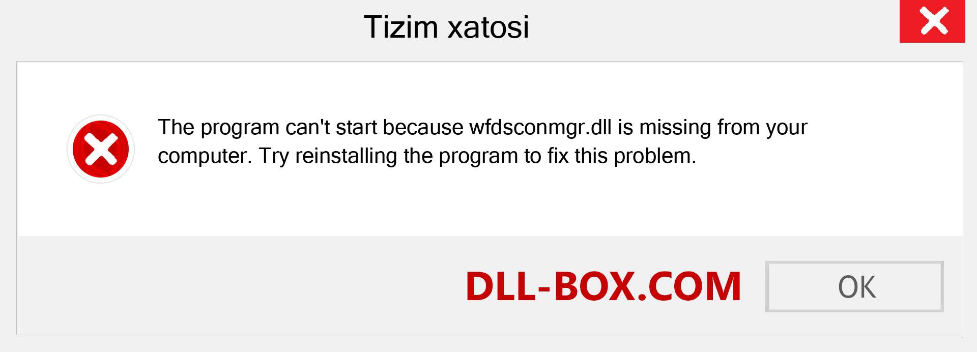 wfdsconmgr.dll fayli yo'qolganmi?. Windows 7, 8, 10 uchun yuklab olish - Windowsda wfdsconmgr dll etishmayotgan xatoni tuzating, rasmlar, rasmlar